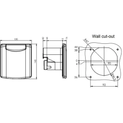 Best ABL Socle P17 à encastrer 132 x 145 mm