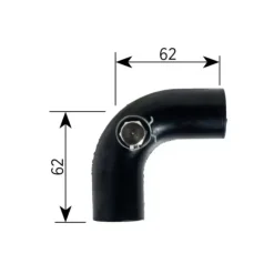 Clearance Alde Coude caoutchouc 90° ø 22 mm avec purge