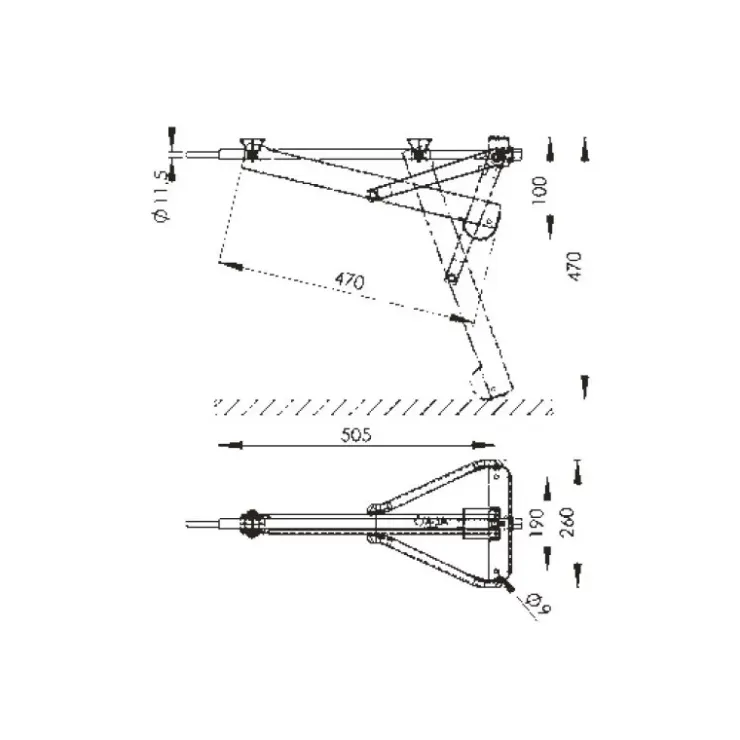Best AL-KO Vérin 470 mm - 800 kg