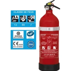 Online ANAF Group ANAF Extincteur ABC 2 kg | avec support et manomètre