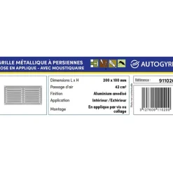 Best Autogyre Grille alu 200 x 100 mm | aération 42 cm²