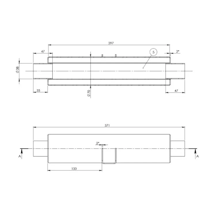 Clearance Autoterm Silencieux d'échappement inox ø 38 mm