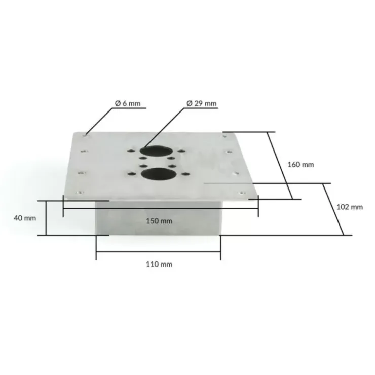 Discount Autoterm Support de montage plancher 2D