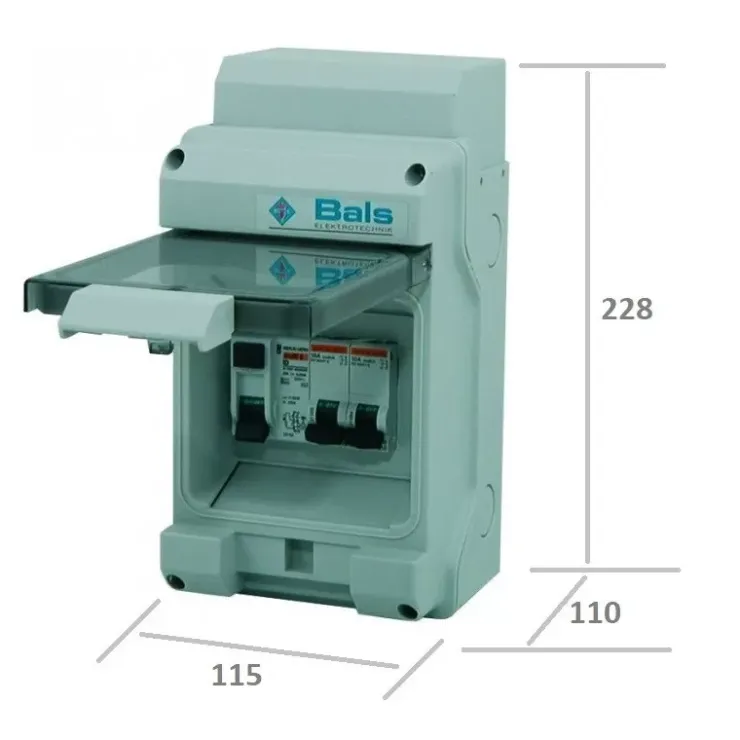 Sale Bals Tableau d'alimentation domestique 230V - 25A - 30mA