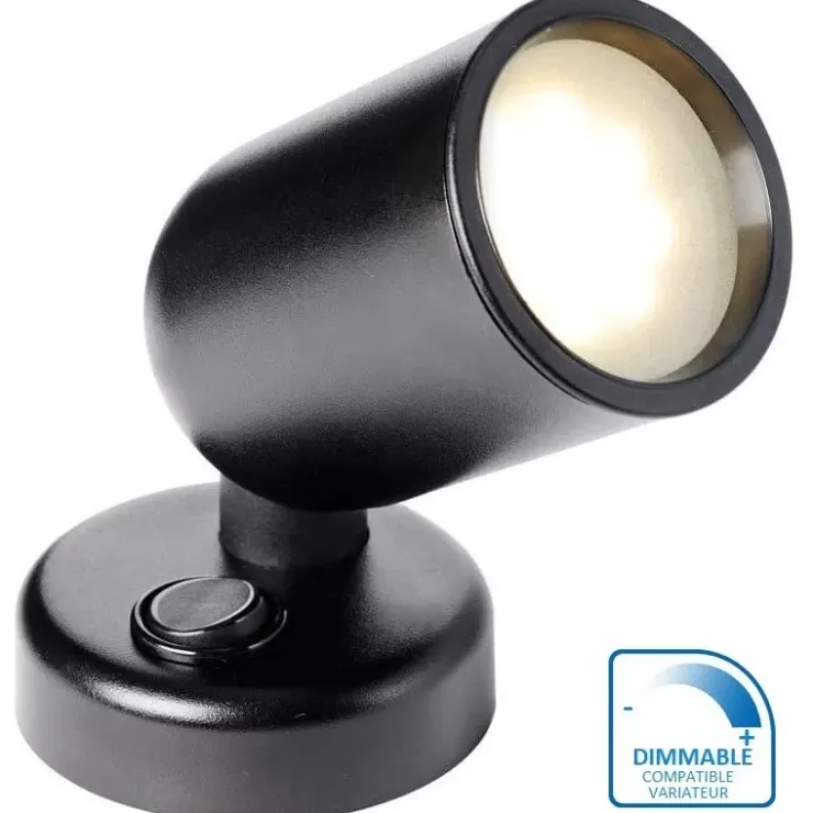 Hot Batsystem Spot LED articulé noir