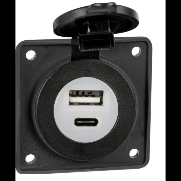 Hot Berker Prise USB double USB Type-A + Type-C integro