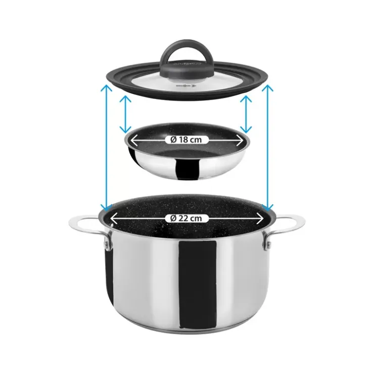 Clearance Brunner Batterie de cuisine Academy NG 7 pièces + 1