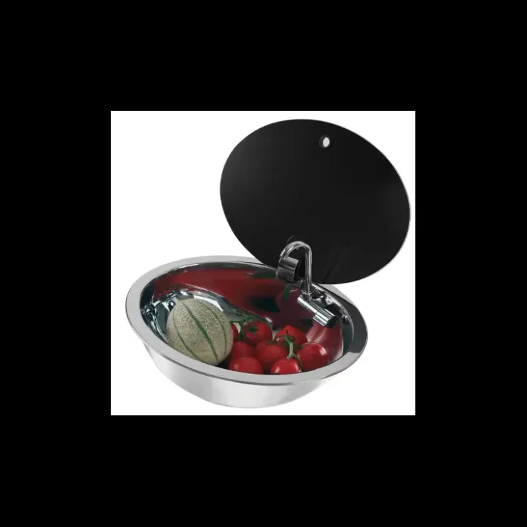 Best Can Evier ovale inox avec couvercle