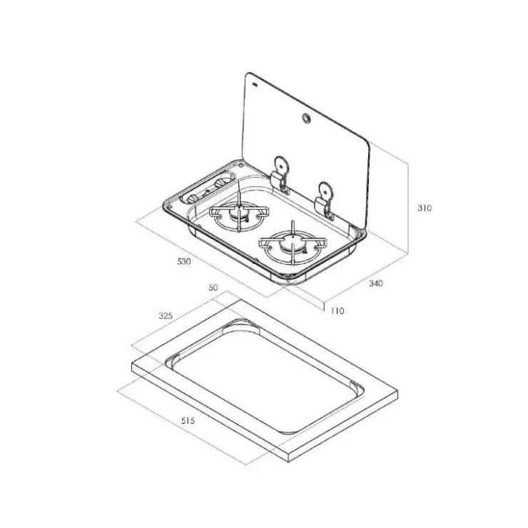 Can Hoodiny 2 feux rectangle | FC1336