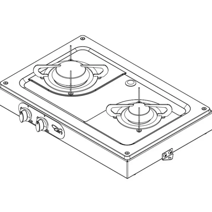Discount Can Plaque de cuisson 2 feux | FN1332