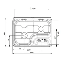 Discount Can Plaque de cuisson 460 x 355 mm | FC1346