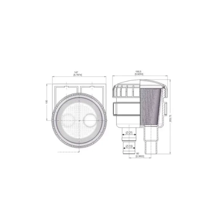 New CAN-SB Filtre eau de mer moteur