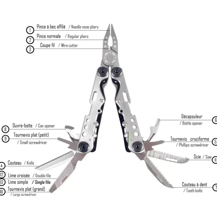 Discount CAO Outdoor CAO Couteau multifonctions "GM-outils"