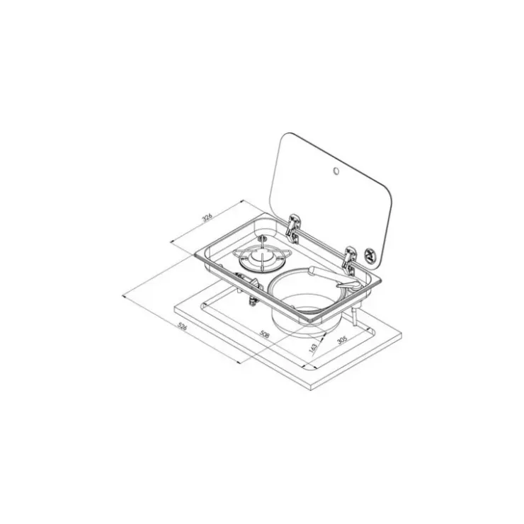 Clearance Carbest Combiné avec couvercle 1 feux