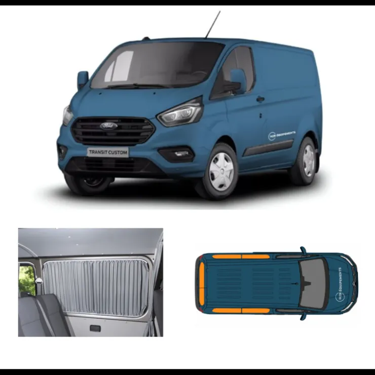 Best Carbest Rideau vitres arrière | Transit Custom 2
