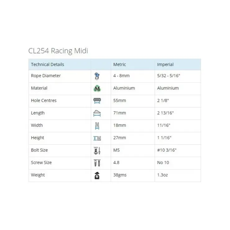Online Clamcleat CL254