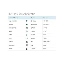 Outlet Clamcleat CL211 Mk2