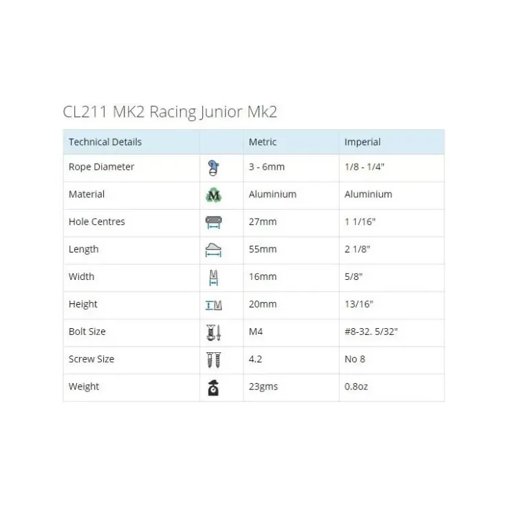 Outlet Clamcleat CL211 Mk2