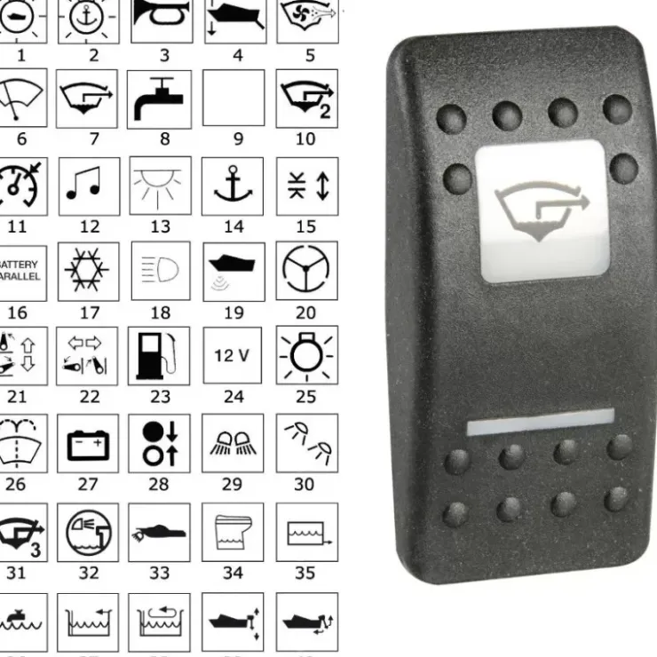 Online Carlingswitch CS Façade noire interrupteur Contura II | Surface semi-rigide