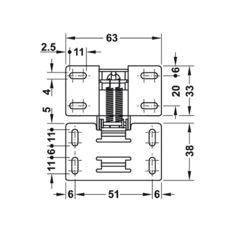 Hot Decmo Charnière de meuble | acier nickelé