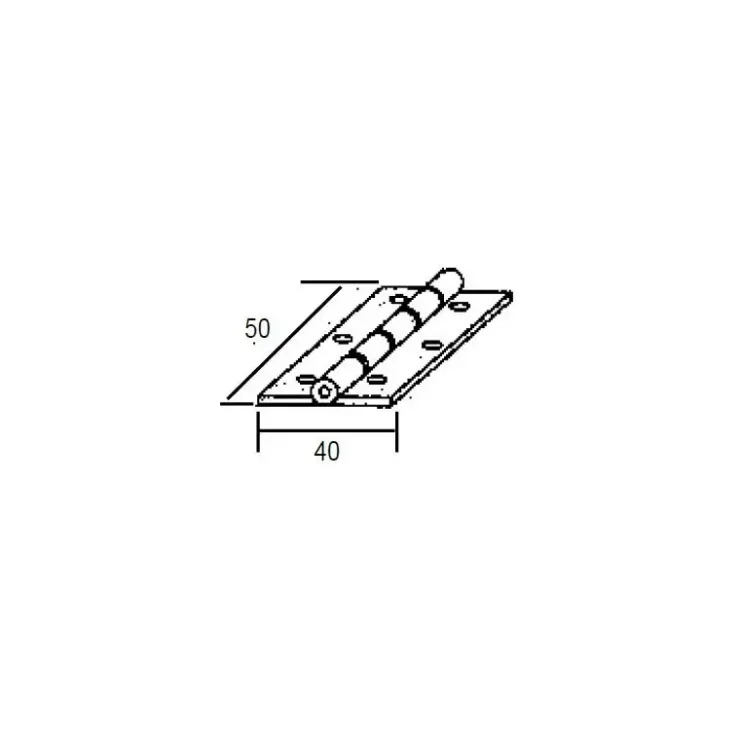 Decmo Charnière plate 50 x 40 mm