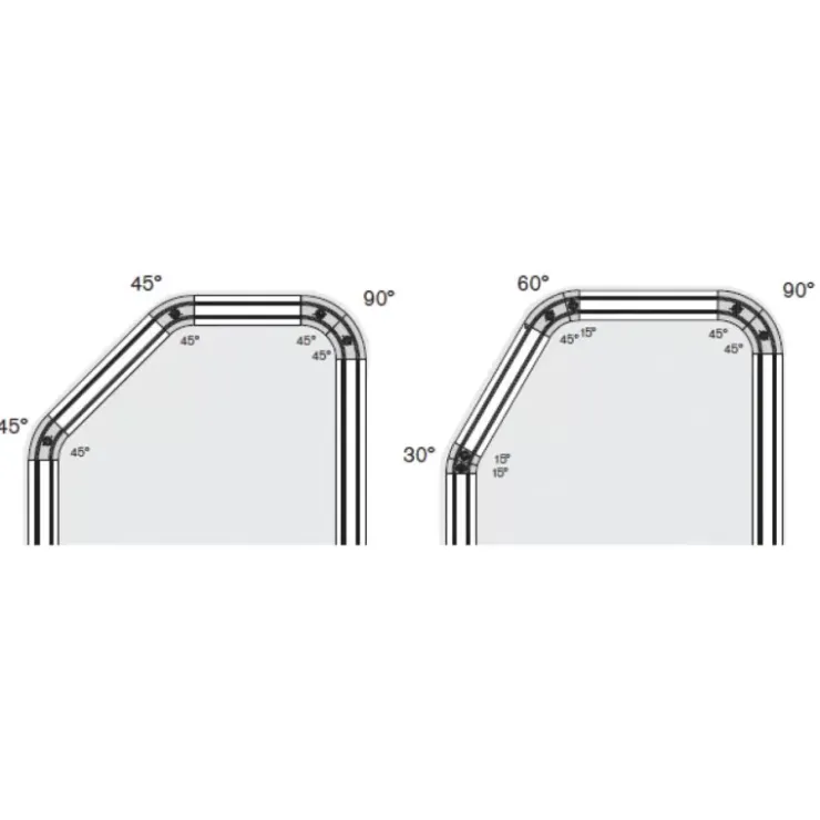 Hot Decmo Rail de guidage en applique 250 cm