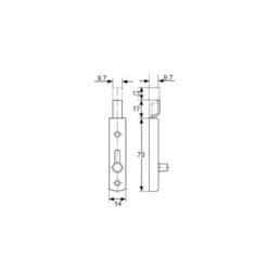 Discount Decmo Verrou Alsacien 70 x 14 mm coudé