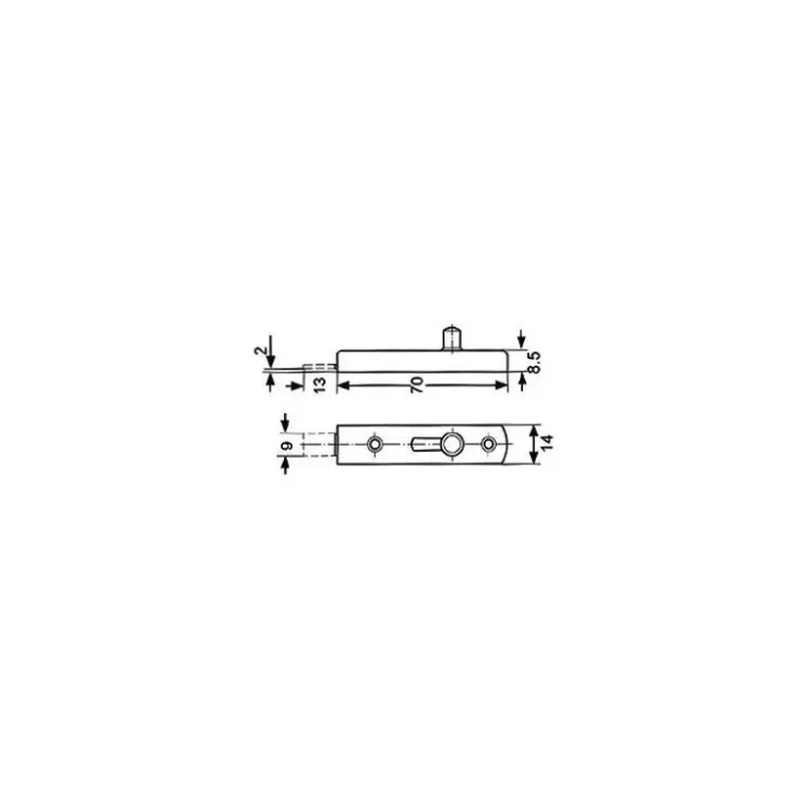 Hot Decmo Verrou Alsacien 70 x 14 mm droit