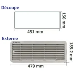 Sale Dometic Grille ABSFRD-VG-100 | LS100 | Blanche