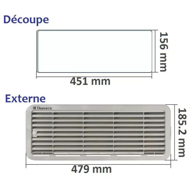 Sale Dometic Grille ABSFRD-VG-100 | LS100 | Blanche