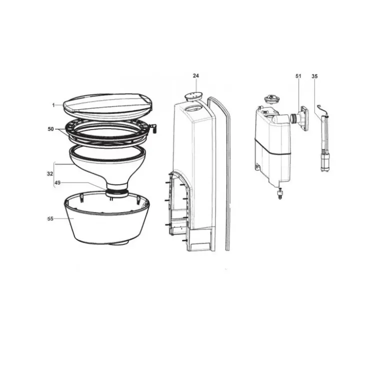 Online Dometic Pièce détachée WC CTS 4110
