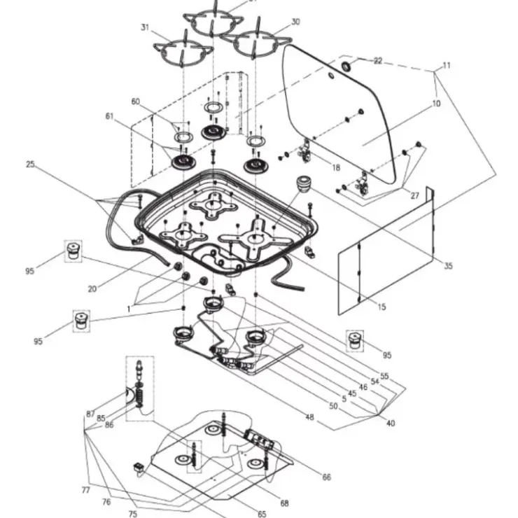 Clearance Dometic Pièce détachées Réchaud CE99-DF-I-G