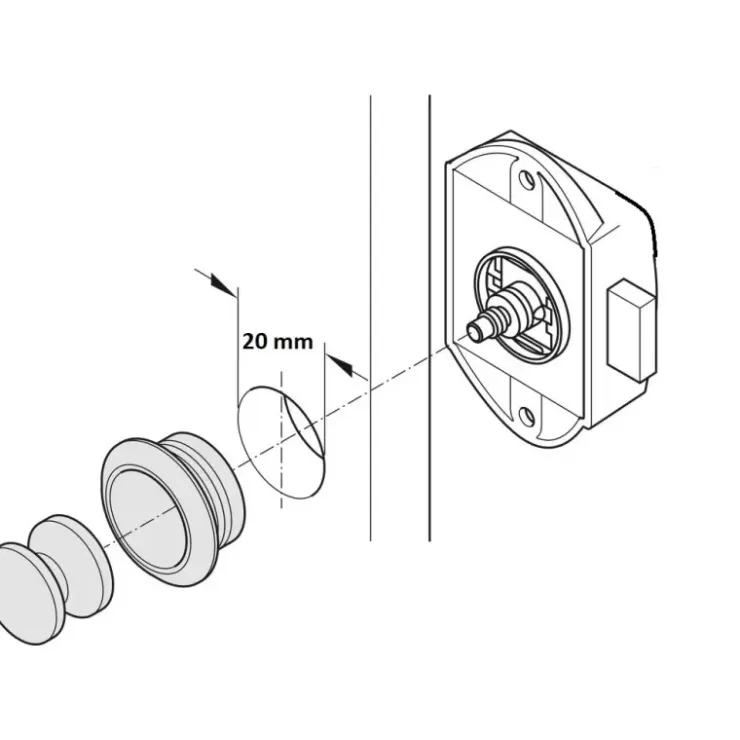 Discount Euro Accessoires EA Serrure push-lock petit modèle