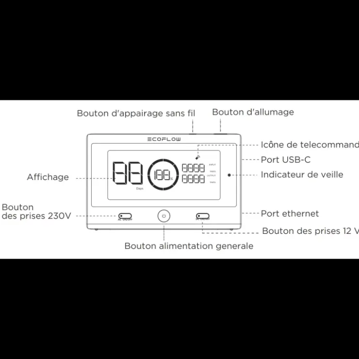 EcoFlow Télécommande Delta Pro