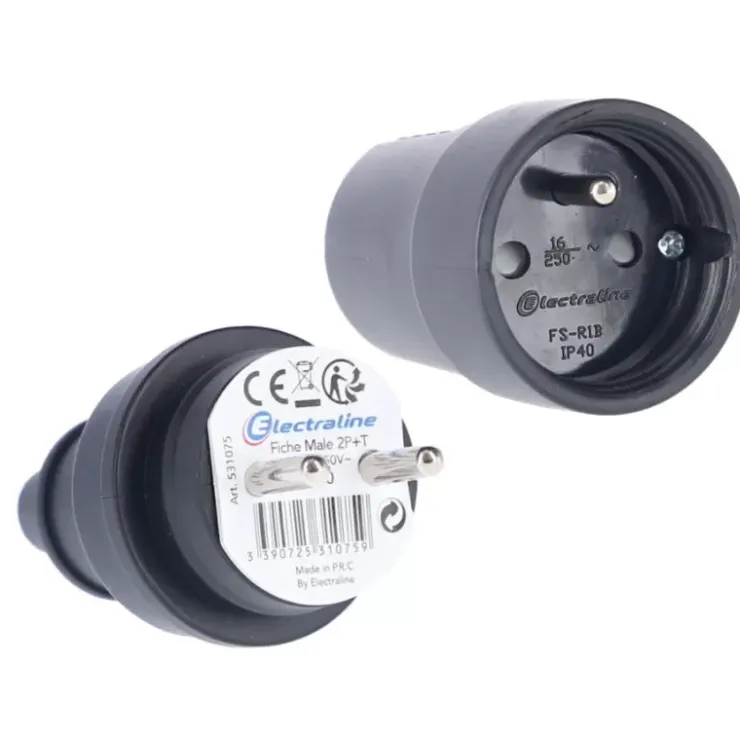 Clearance Electraline Fiche caoutchouc 16A / 230V - IP44
