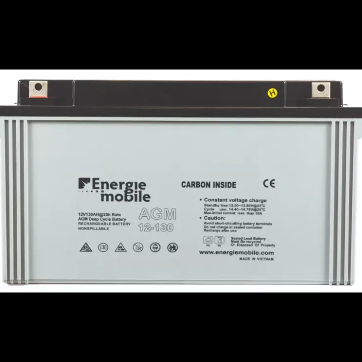 Hot Energie Mobile EM Batterie AGM plomb carbone 130Ah