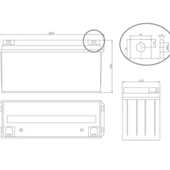 Online Energie Mobile EM Batterie AGM plomb carbone 165 Ah
