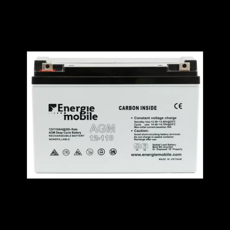 Best Energie Mobile EM Batterie AGM plomb carbone 110Ah