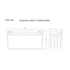 Best Energie Mobile EM Batterie GEL plomb carbone 165 Ah