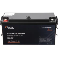 Discount Energie Mobile EM Batterie Lithium LT 12-200 Ah HD-BT | 2560 Wh