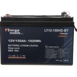 Energie Mobile EM Batterie Lithium LT 12-150 Ah HD-BT - 1920 Wh