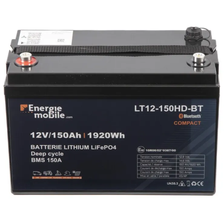 Energie Mobile EM Batterie Lithium LT 12-150 Ah HD-BT - 1920 Wh