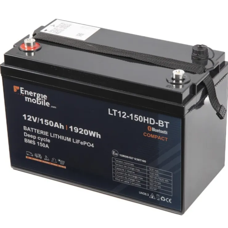 Energie Mobile EM Batterie Lithium LT 12-150 Ah HD-BT - 1920 Wh