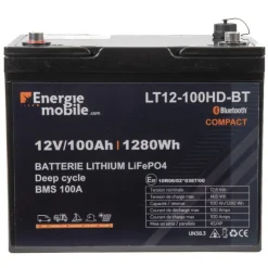 Outlet Energie Mobile EM Batterie Lithium LT 12-100 Ah HD-BT - 1280 Wh