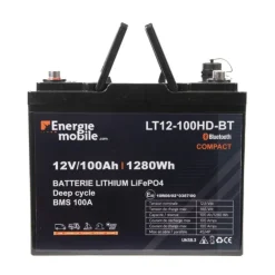 Outlet Energie Mobile EM Batterie Lithium LT 12-100 Ah HD-BT - 1280 Wh
