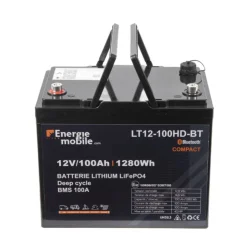 Outlet Energie Mobile EM Batterie Lithium LT 12-100 Ah HD-BT - 1280 Wh