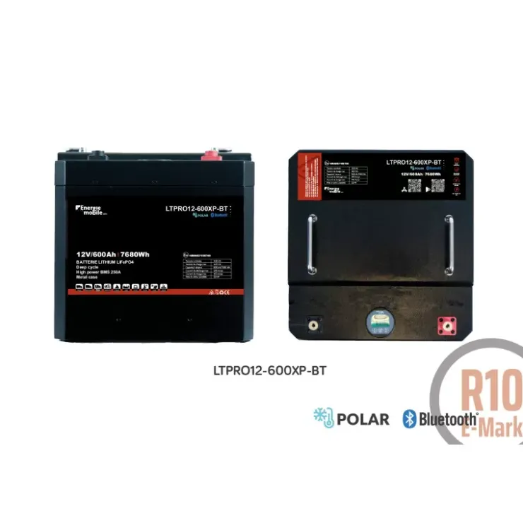 Energie Mobile EM Batterie Lithium LTPRO 12-600 Ah XP-BT | 7680 Wh