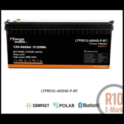 Best Energie Mobile EM Batterie Lithium LTPRO12-400 Ah HD-P-BT 5120 Wh