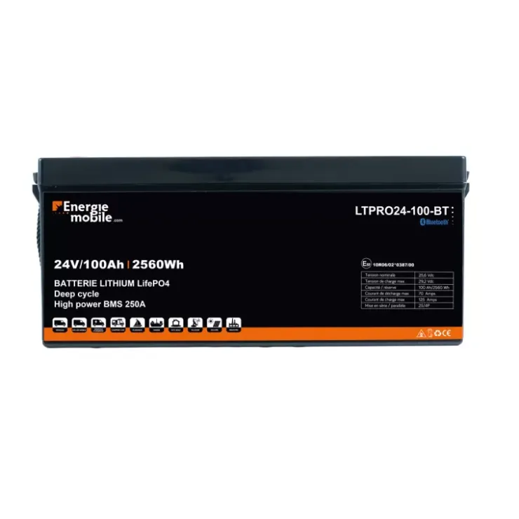 Outlet Energie Mobile EM Batterie Lithium LTPRO 24-100 Ah BT | 2560 Wh