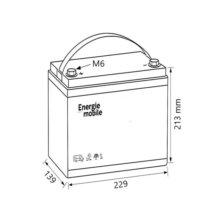 Energie Mobile EM Batterie Lithium LTPRO 12-60 AH HD-P-BT - 768 Wh